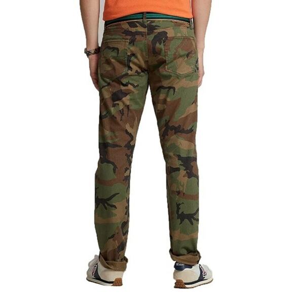 NWT Polo Ralph Lauren Men's Varick Slim Straight Pony Camo Jeans Crowell 32, 34 - Picture 10 of 11